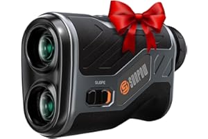 SUNPOW Telemetro Golf Recargable 1200 Yardas con Pendiente, Telemetro Caza de Alta Precisión para Golf y Caza, Aumento de 7X, Bloqueo de Asta de Bandera con Vibración
