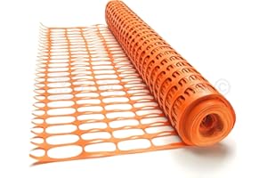 GroundMaster Plastic Mesh Barrier Safety Fence Gardening Pest Protection (10m, Orange)