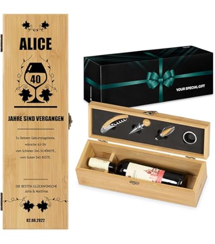 Bayli 2 x Sommelier Set in Beautiful Gift Box for 2 Wine Bottles