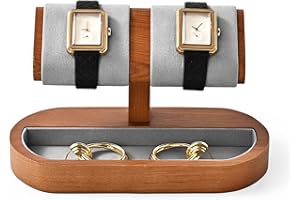 Oirlv Multifonctionnel Bois Massif Support Montre,Porte Montre Homme,Watch Stand,Supports pour Montres(04)