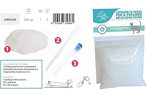 LEOPET Litière en pour perles pour le prélèvement des urines félines 200 g avec pipette et éprouvette