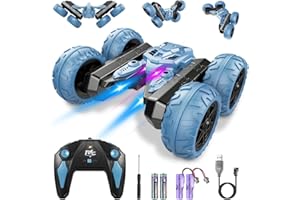 NorthBeland Coches Teledirigidos para Niños, 4x4 Coche Acrobático Teledirigido, Coche RC Juguete Niño Regalo 3 4 5 6 7 8 9 años Niño Niña, Voltear 360 con Luces LED y Música