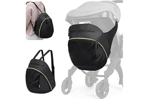 iNszkoos Bolsa de almacenamiento con clip compatible con cochecito Doona y asiento de coche, bolsa de pañales de gran capacidad con cremallera antideslizante, bolsa organizadora de cochecito, mochila