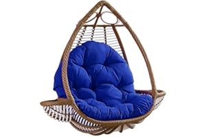 AOCASE Coussin de Chaise Suspendue, Coussin De Chaise À Panier Suspendu Épais Imperméable Panier de Balançoire Coussin À Bascule Coussin de Chaise de Jardin Rechange pour Patio Extérieur,Royal blue,120×80cm