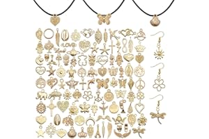 VYZUTR 100 Pièces Breloques Creation Bijoux pour Bracelet Mixte Charms Pendentifs DIY Collier Bracelet pour la Fabrication de Bijoux Lot en Vrac pour Création de Collier Bracelet