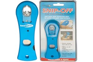 ARA CHOICE Bond It Snip-Off Cartridge Cutter for Silicone Sealant - Easy Safe Opener for Tubes - Nozzle & Thread Safety Cutting Tool With Blister