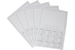 BRIGHT IDEAS CRAFTS Bright Ideas 2026 Calendar A4 Blanks for Kids to Colour and Decorate for School Crafts. Ideal for the Classroom A4 Showing 12 Months – Pack of 50 200gsm