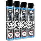 AABCOOLING Reinigungsspray 4 x 750ml, Druckluft aus der Dose, Für die Reinigung von Multimedia- und Bürogeräte, Tastatur, PC,