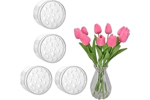 SKDFHOD 4 supporti a spirale per steli Ikebana, riutilizzabili Hanataba Bouquet Twisters, supporto a spirale per vasi, fiori fai da te, a spirale, trasparente