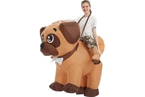 PINNKL Déguisement Gonflable Chien, Costume De Chien Gonflable Pour Adulte, Costume Gonflable Animaux Pour Le Cadeau D'anniversaire De Mardi Gras Party Mardi Gras Unisexe 150-190cm