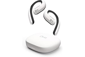 Oladance OWS Pro Open Ear Bluetooth Headphones with Multipoint Connection, Up to 58 Hours Playtime Air Conduction Headphones with Charging Case, Android&iPhone Compatible, Sound White