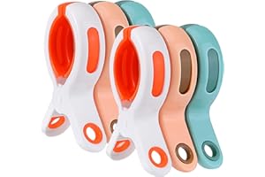 Zeawavsl 6er-Pack Große Kleiderklammern, Strandtuchklammern, Winddichte Strandtuchklammern für alltägliche Wäsche, Badetücher, Bettwäsche und Dicke Kleidung, Perfekt für einen Strandurlaub