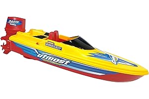 Generico Motoscafo Giocattolo a Batteria Barca Giocattolo Funzionante Motoscafo a Pile Battello Giocattolo Bambini Barca a Motore Elettrico Gioco,Colori Assortiti