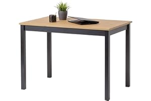 ‎HAGGE HOME hagge home Skandinavisch Holz Tisch Schreibtisch Kleiner Esstisch Computertisch Küchentisch Office Desk PC Tisch Homeoffice Esszimmertisch Wohnzimmertisch Arbeitszimmertisch 110x60 Braun Schwarz