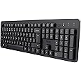 Trust Ody II Silent Wireless Keyboard QWERTY UK Layout, Membrane Low Profile Keys, USB Receiver 2.4GHz, Spill-Resistant, Batteries Included, Quiet Computer Keyboard for PC Laptop Mac - Black