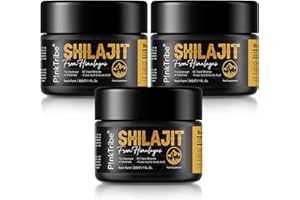 P!NKTRIBE Shilajit Resin, Original Himalayan Shilajit - Gold Grade 100% Pure, Rich in Fulvic & Humic Acid, Minerals, Immune System & Vitality Booster, Vegan (Pack of 3)