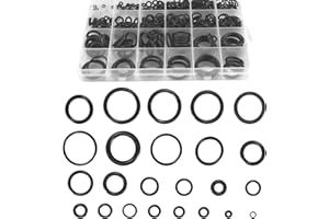 HXMJIED Juego de 360 juntas tóricas de goma, kit de juntas tóricas de 24 tamaños, anillos de junta eléctrica negra, arandelas de grifo de cocina, espaciadores, juntas aislantes de fontanería, juego de