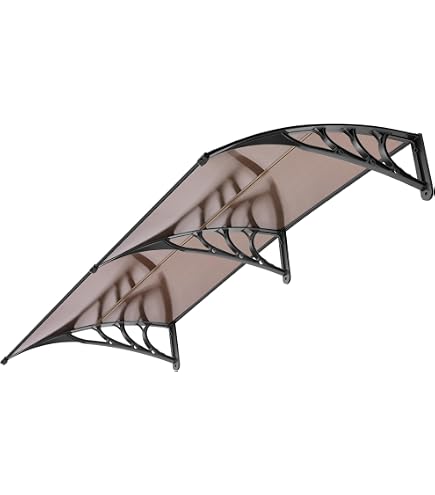Homewell Balkontürvordach DIY – 60x100 Cm, Weiß, Aus Kunststoff & Aluminium, Wind- Und Hagelbeständig