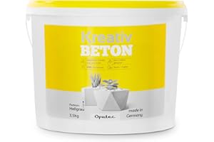 Oputec, cemento creativo e per fai da te, per creare candele creative, decorazioni, angeli, per bricolage, pasta modellabile per stampi, 3,5 kg