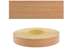 Mprofi MT® Kantenumleimer - Melaminkantenumleimer - 22mm X 10m - Umleimer Buche Bavaria mit Schmelzkleber - Umleimer zum Aufbügeln - Bügelkante für Regalbrett und Möbelbauplatte - 1207/22/10