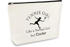 MIKELA Tennis Gift for Girls Cosmetic Bag Tennis Player Inspirational Birthday Gifts Tennis Themed Travel Bag Tennis Lover Gift Makeup Bag Tennis Team Gift Christmas Graduation Gift for Tennis Girls Friends