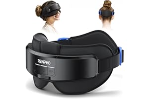 RENPHO Eyeris Masc Massaggiatore per testa e occhi, Maschera riscaldata per occhi e testa per emicranie, Massaggiatore per fronte, occipite e tempie, Regali di compleanno per donne e uomini