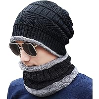 VT VIRTUE TRADERS Ultra Soft Unisex Woolen Beanie Cap Plus Muffler Scarf Set for Men Women Girl Boy - Warm, Snow Proof…