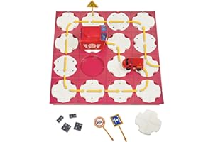 SGILE STEM Gioco Costruttore di Strade 16 pz per Bambini dai 3 anni in su, Gioco Logico Puzzle Labirinto Giochi da Tavolo, Sviluppare la Logica Giocattoli per Bambini 3-7 Anni (Camion dei pompieri)