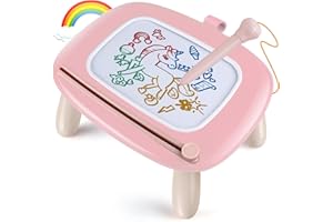 Smasiagon Magnetic Drawing Board Kids - Baby Girls Toys Ages 1-3, Portable Doodle Pad Educational Toys for 1 2 3 Year Old Toddler Girl Boy Birthday Gift (Pink)