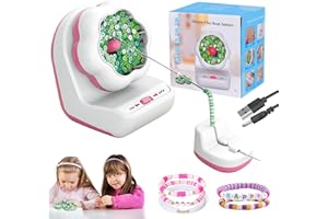 YOBOAMIC Clay Bead Spinner, Electric Bead Spinner for Jewelry Making, Bead Bowl for Clay Beads with Spinner Needles and Thread for Making Waist Beads, Bracelets and Necklaces