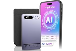 YUNLONE Registratore vocale con intelligenza artificiale, trascrivi e riepiloga con tecnologia AI, controllo tramite app, supporta 152 lingue, custodia magnetica, memoria 64 GB, registratore audio per lezioni