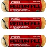 Prodec 9" x 1.75" Inch Medium Pile Roller Sleeves Refill Heads Covers for Walls, Ceilings, Smooth & semi-Smooth Surfaces Trad