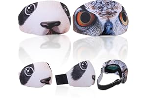 Ryaco 2 pezzi Copriocchiali da Sci e Snowboard, Occhiali da Sci in Microfibra, Protezione Antigraffio e Antipolvere per Riporre gli Occhiali da Viaggio