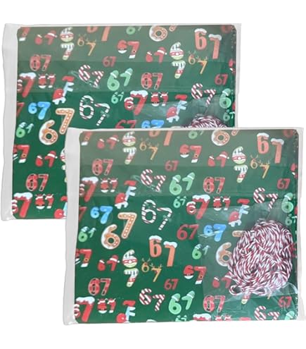 Funny 67 Edition Wrapping Paper – Meme Gift Wrap For Christmas, Secret - View #2