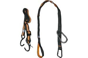 Kurgo Auto ZipLine dla psów, zabezpieczenie dla psów, do samochodu, łodzi lub kempingu, szybka i łatwa instalacja, regulowana długość, czarny/pomarańczowy