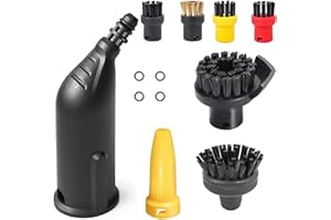 YTUGIL Dampfreiniger Zubehör 12-teiliges Set Kompatibel mit Kärcher SC1 SC2 SC3 SC4 SC5 SC7-1 Verlängerungsdüse, 1 große Rundbürste,1 kleine Rundbürste, 4 kleine Bürsten, 1 gelbe Düse, 4 Dichtungsringe