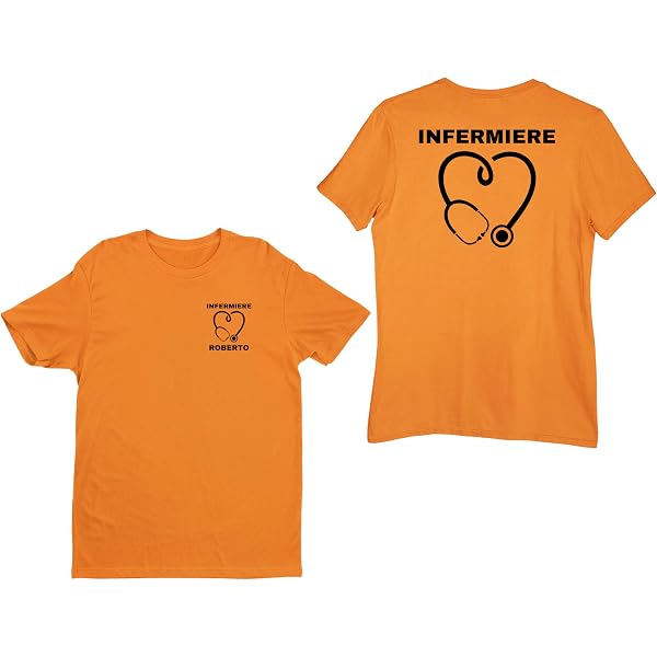 T-Shirt INFERMIERE 1 Blanc Multicolore - Neuf Avec étiquettes - Homme