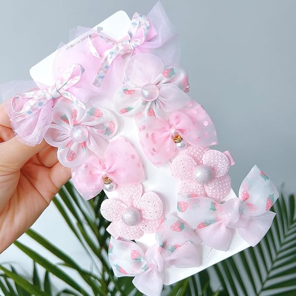 10 Barrettes à Cheveux Fleuries - Pour Femme Et Enfant - Décoration Pivoine Et Nœuds