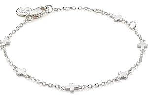 Molly Brown London Sterling Silver Little Crosses Holy Communion Bracelet. Ideal for Christening, Holy Communion Gifts for Girls, Flower Girl and Bridesmaids Gifts