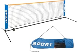 AKOZLIN Tennisnetz 10ft(3 M), Faltbares Tennistrainernetz, Leichtes Tragbares Tennisnetz für Kinder, Einfaches Aufstellen mit Tragetasche, für Hinterhof, Garten, Übungsplatz, Drinnen, Draußen