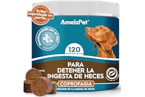 AmeizPet Trata Sin Caca para Perros, Evitar OUE el Perro Coma Heces, Suaves Disuasorio Perro Comer Heces, Enzimas Digestivas, 30 Chuches para Perros, 270g (9.5 Oz)