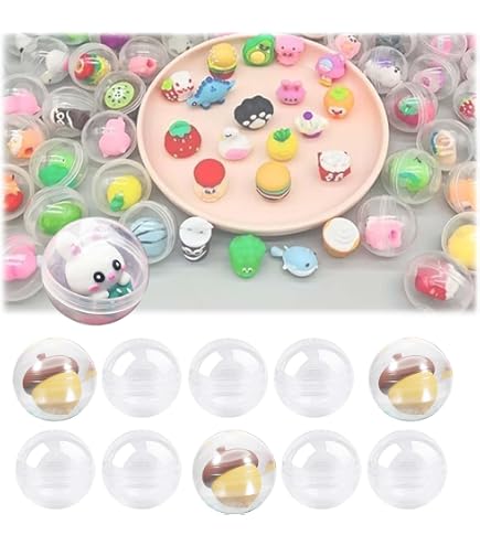 N-K - Lot de 10 boules en plastique transparentes à remplir - 4 tailles N-K - Lot de 10 boules en plastique transparentes à remplir - 4 tailles
