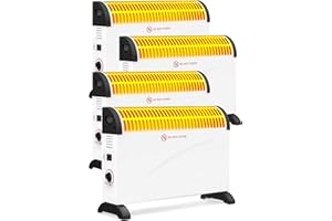 BESTYKS Konvektor Heizung 2000W,Heizung Elektrisch,Thermostat Heizung,3 Stufen Heizstufen Elektrische Heizgeräte,Energiesparend Kippschutz und Überhitzungsschutz 20-30m²,Weiß(4 Packung)