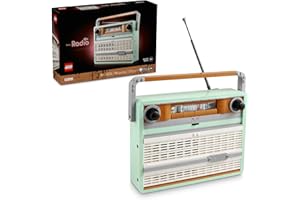LEGO Icons Retro Radio Building Set for Adults - Home Decor for Bedroom, Living Room, Desk for Vintage Aesthetic with Sound Effects & Smart Phone Integration- Gift for Men and Women - 10334