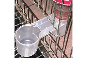 Gemini_mall® Vogel-Wasserspender, Kunststoff-Wassertränke, Trinkschale für Vögel, Papageien, Graupapageien, Wellensittiche, Sittiche, Nymphensittiche, Finken, Kanarienvögel, Käfig (transparent)