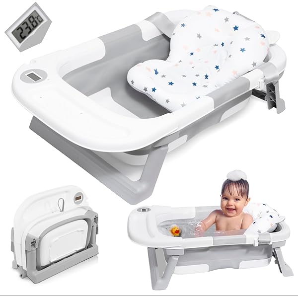 SUPFINE Baignoire Pliante Pour Bébé, Fabriquée En Chine, Baignoires Pour Enfants En PP + TPE 63