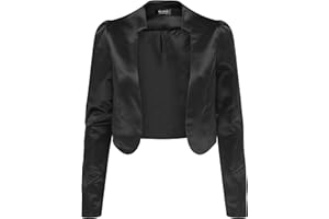 Bolerose Formale Raso a Maniche Lunghe Bolero Giacca