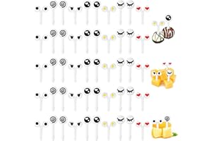 ZHIBEISAI Tenedor de frutas con ojos de dibujos animados, 50 unidades, reutilizable, decoración de tenedor de frutas, decoración de frutas, selecciones de alimentos para Halloween, postres de Navidad, frutas,