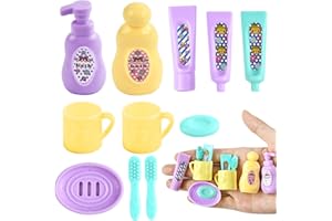 YIZHIXIANGQ 11PCS Accessori Casa delle Bambole, Accessori Casa delle Bambole in Miniatura, Miniatura 1/12, Oggetti in Miniatura Bagno, Miniature Casa delle Bambole Accessori