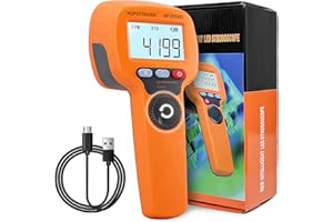 AOPUTTRIVER DT-50D Stroboscopio portatile digitale, contagiri stroboscopico flash LED 60-49999 FPM, tachimetro stroboscopico flash LED ricaricabile per stampa motore HVAC Spinning